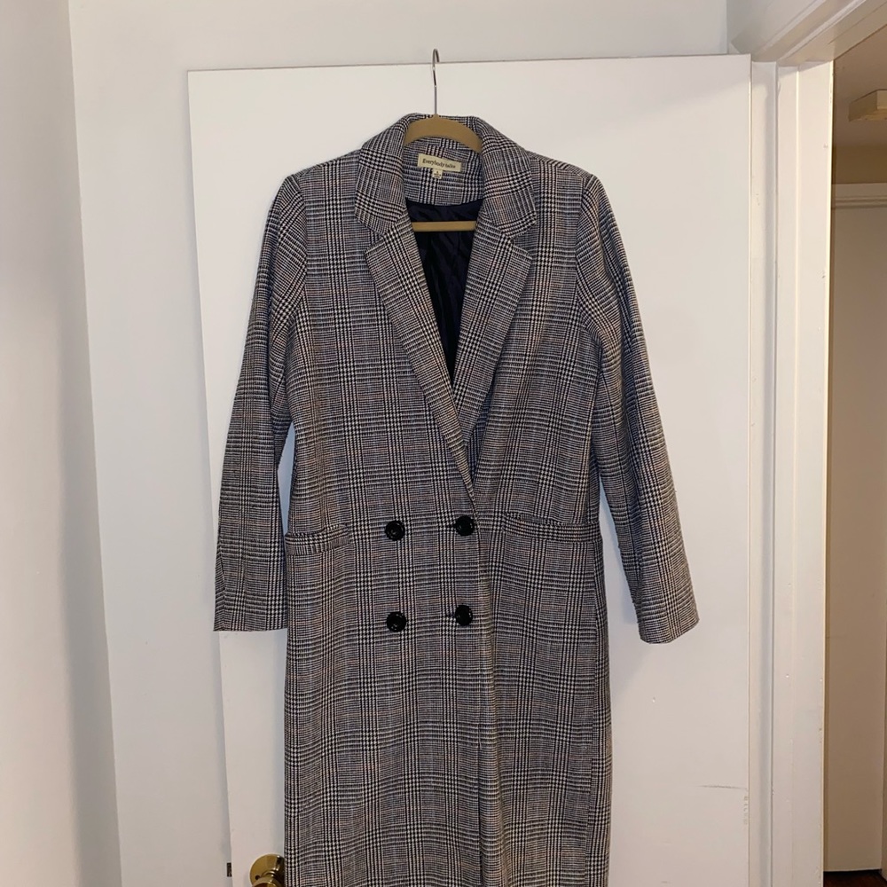 Wool Houndstooth Coat